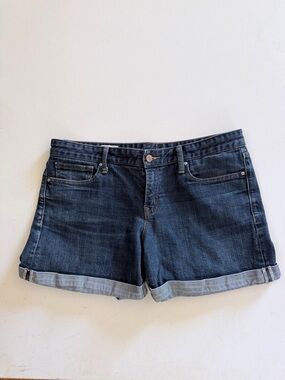 Gap real straight denim cuffed shorts